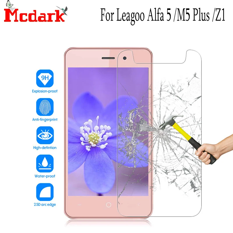 Mcdark 2.5D 9H закаленное стекло для Leagoo Alfa 5 Защита экрана M5 Plus Z1 телефона защитная