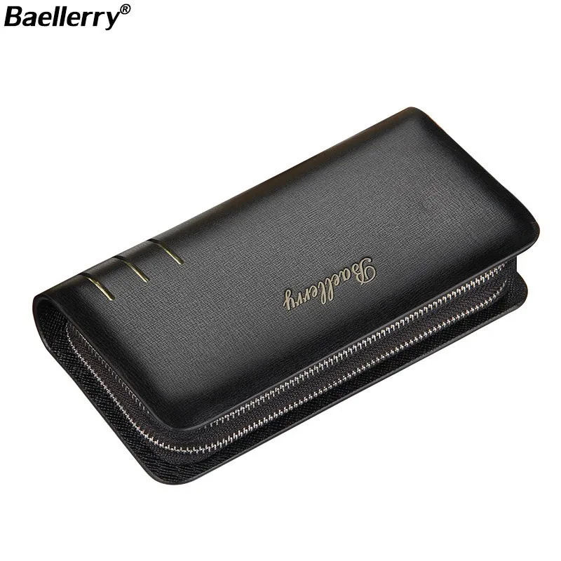 Baellerry брендовая мужская сумка клатч модный кожаный Длинный кошелек деловой с