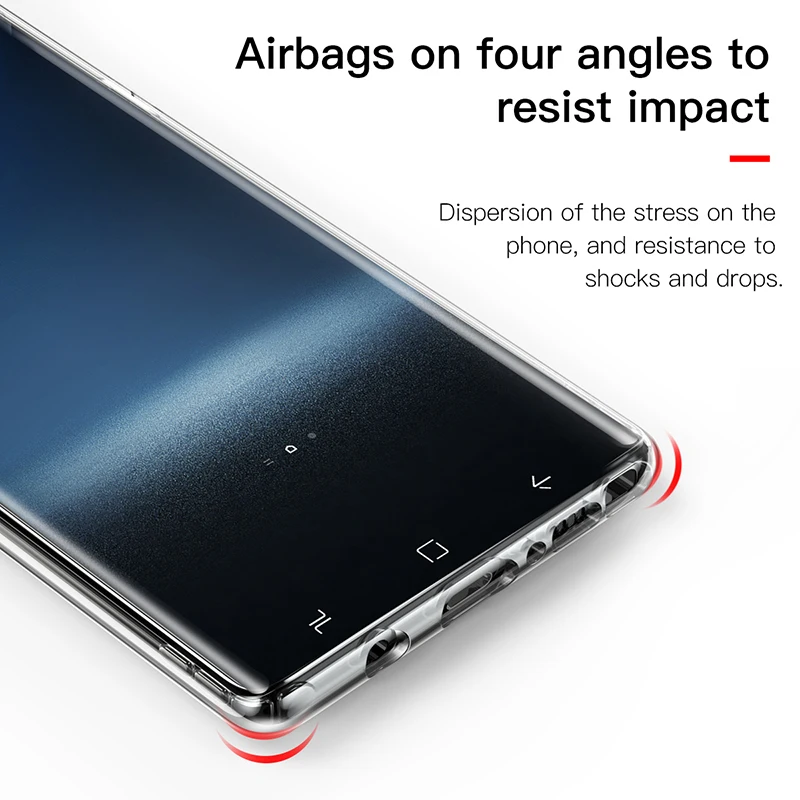 Прозрачный чехол для samsung Galaxy Note 9 Мягкий ТПУ ультра тонкий задняя крышка Coque