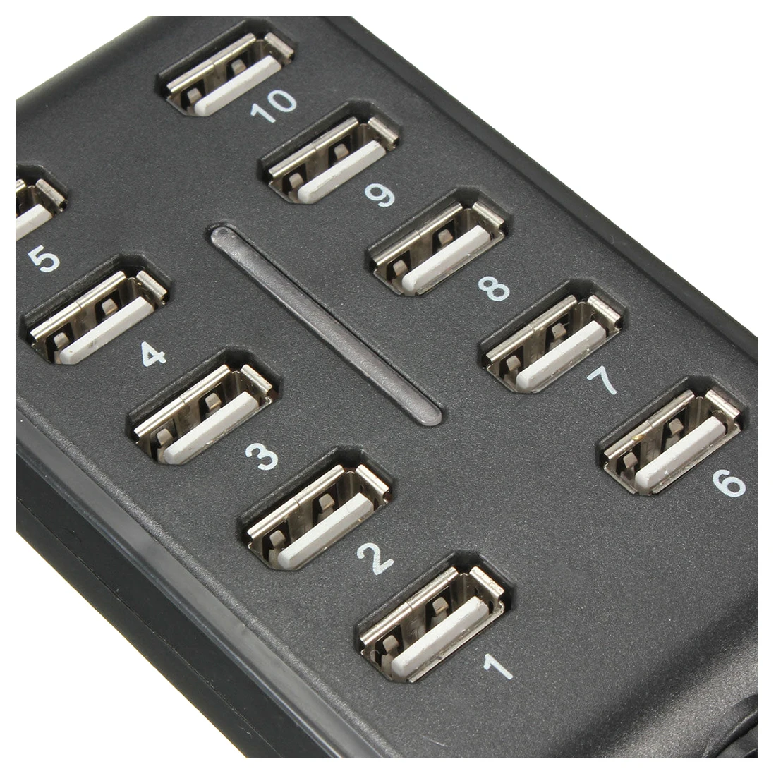 Черный 10 Порты и разъёмы USB 2 0 Высокое Скорость концентратор Мощность адаптер