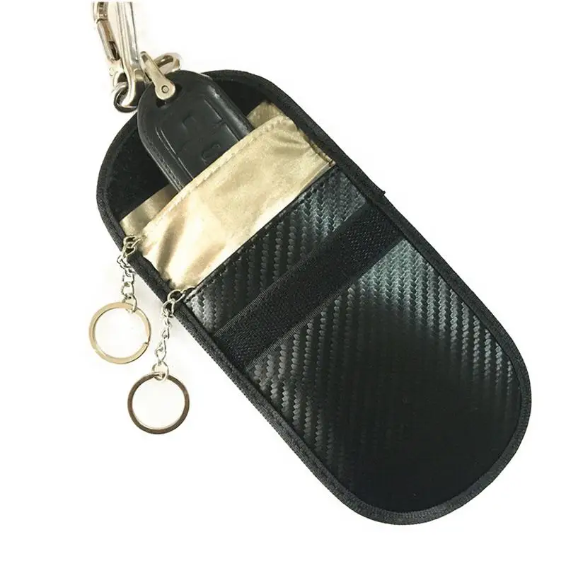 Автомобильный ключ сумка двойной Слои цепи углеродного волокна автомобильный