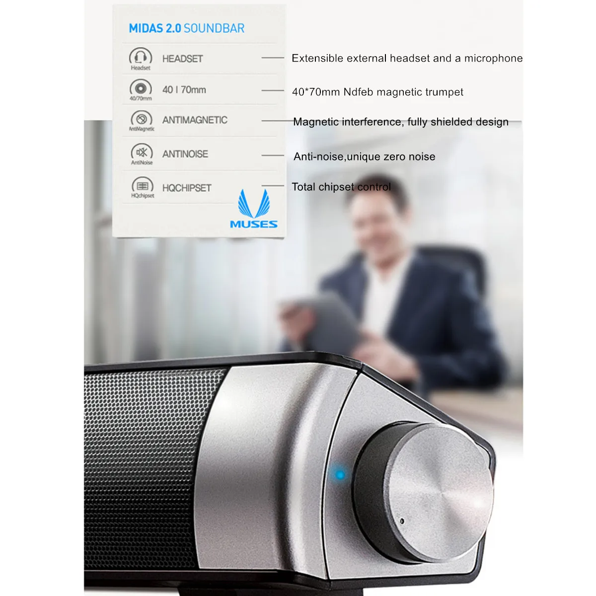 Портативная bluetooth колонка MIDAS 2 0 6 Вт беспроводные динамики Soundbar s USB AUX усилитель Hi