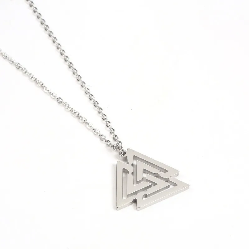 Ожерелье от RIR Valknut символ викингов ювелирные изделия из нержавеющей стали