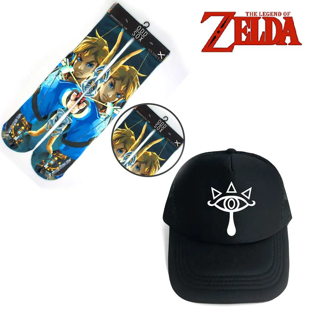 OHCOMICS легенда о Зельде Ссылка/игра Zelda хлопок Бейсболка + носки солнцезащитный