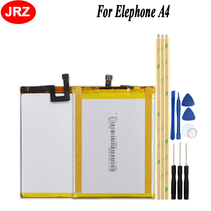 

JRZ батарея для телефона Elephone A4 для Elephone A4 3000 мАч сменные батареи большой емкости + Инструменты
