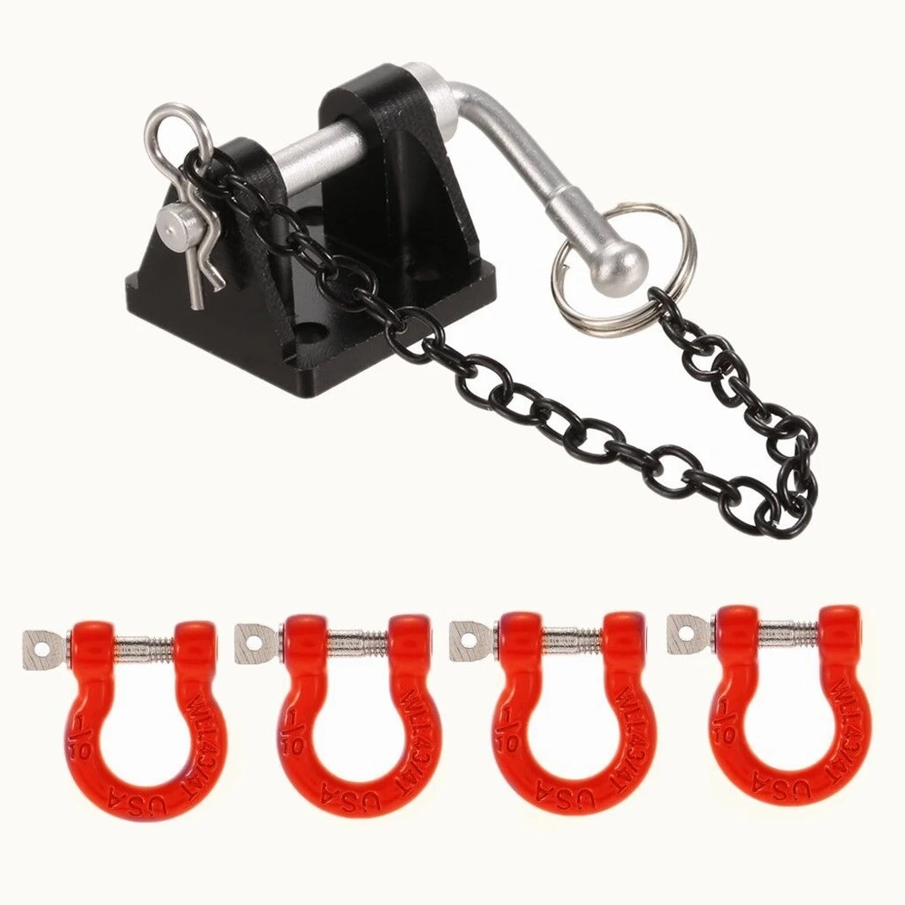 

1 Set Tow D-Ring Shackles Trailer Hook Trailer Lock for 1/10 Traxxas HSP Redcat RC4WD Tamiya Axial SCX10 D90 HPI RC Crawler Car