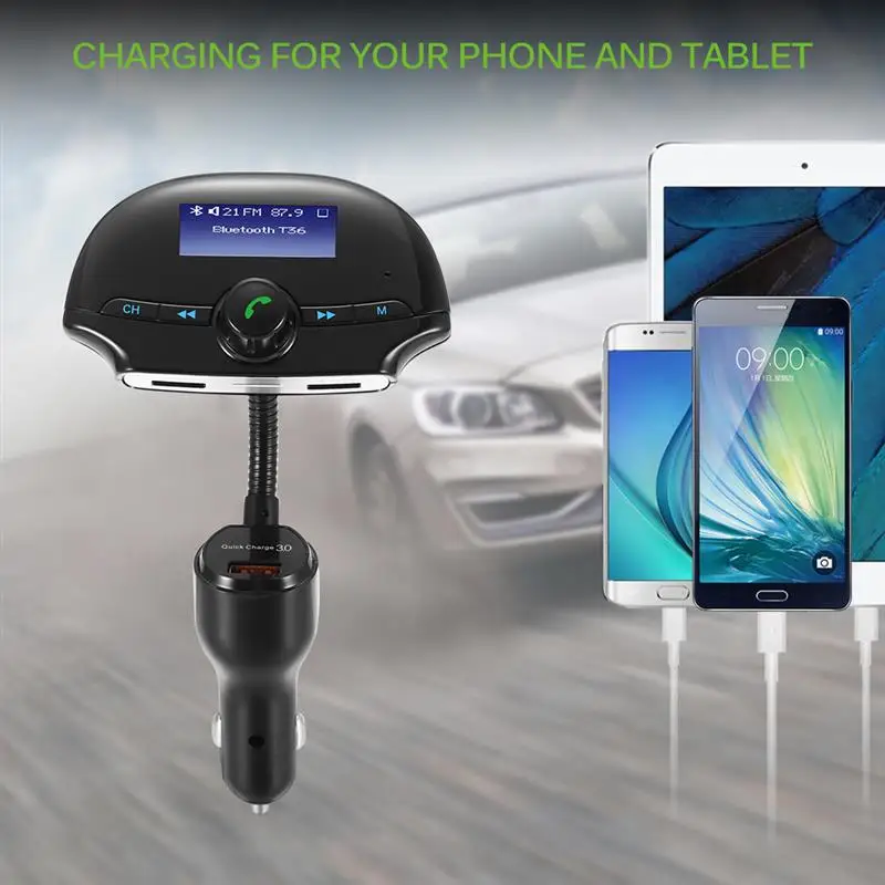 Автомобильный трансмиттер модулятор Onever Bluetooth стерео MP3 плеер Переходник USB для