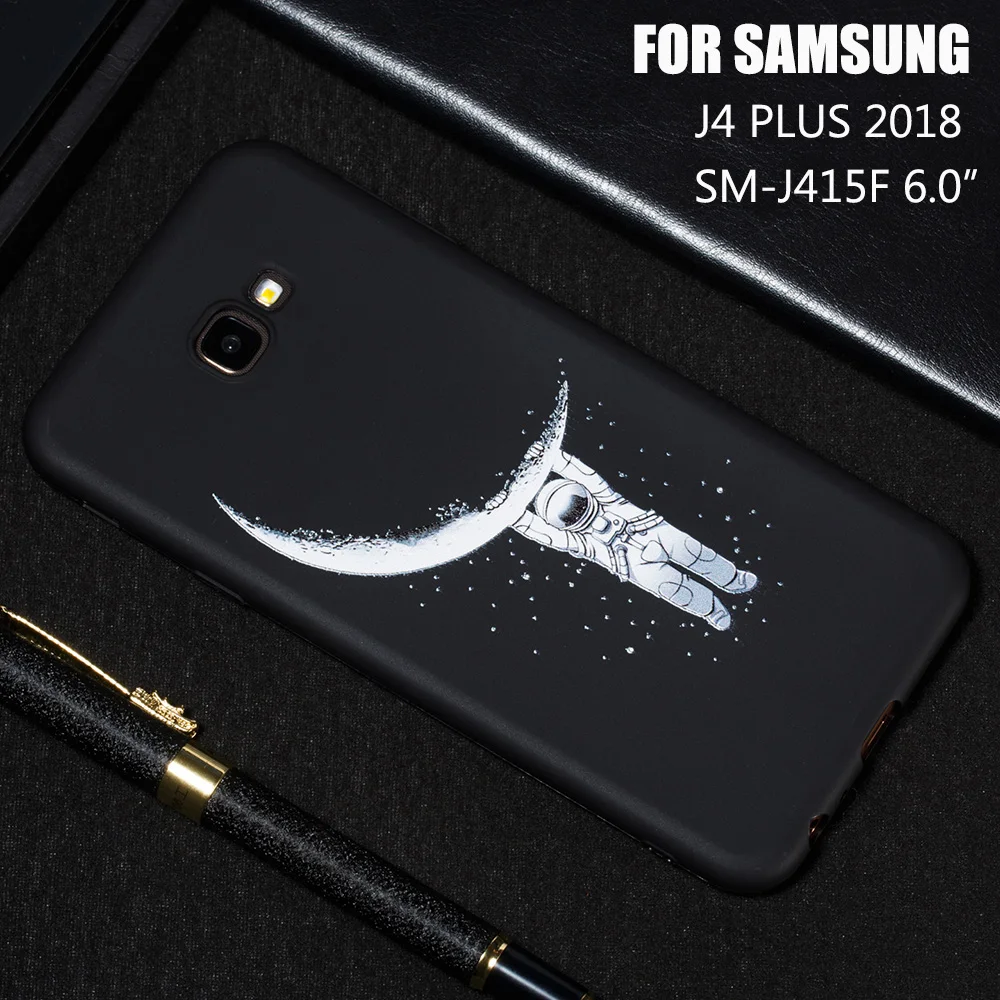 Чехол для телефона Samsung A7 2018 A6 A8 J4 J6 J415 J610 матовый Мягкий силиконовый чехол с