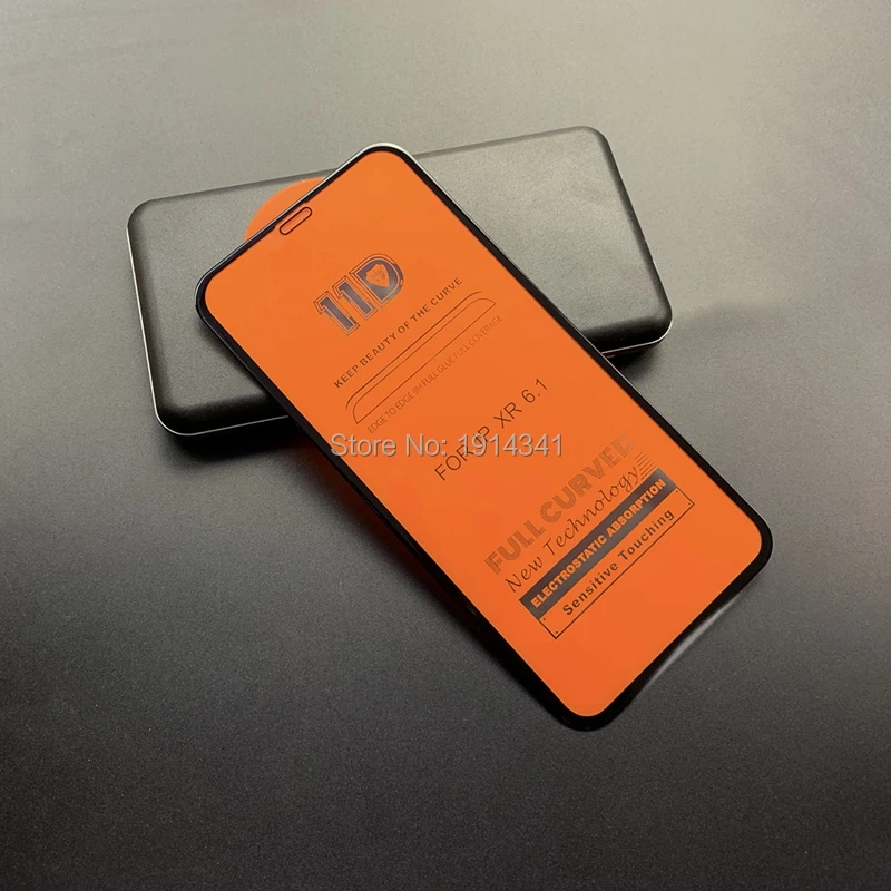 500 шт./лот для iPhone 8 7 plus 6s 6 11D изогнутое закаленное стекло XS Max XR X защитная пленка