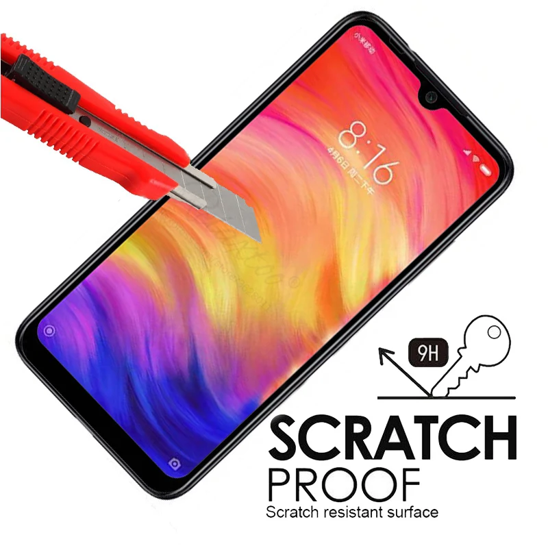 Полное покрытие закаленное стекло для Xiaomi redmi note 7 Защита экрана защитное на xiomi