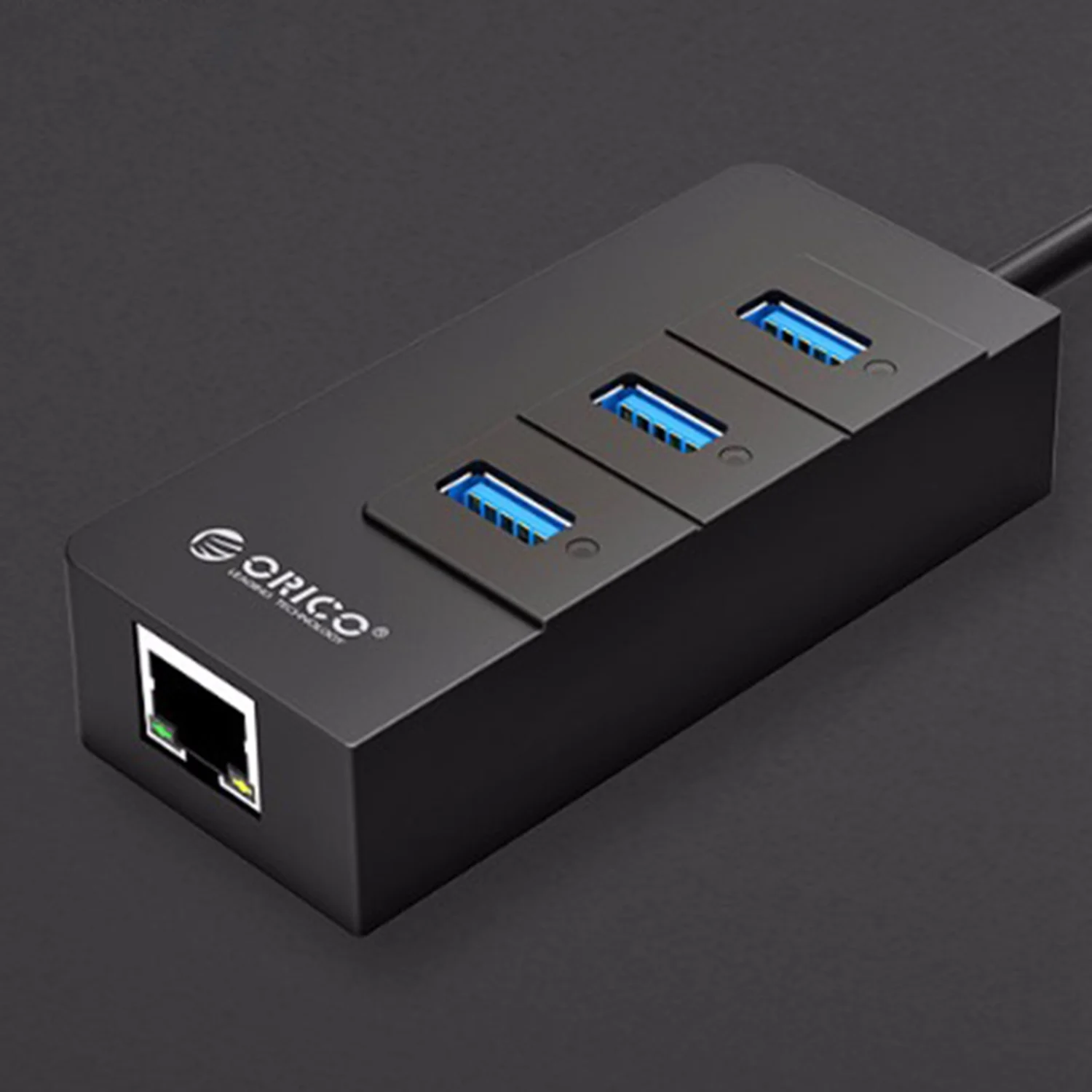 Orico Hr01 U3 3 порта супер скорость Usb3.0 концентратор сплиттер с внешней Rj45 гигабит