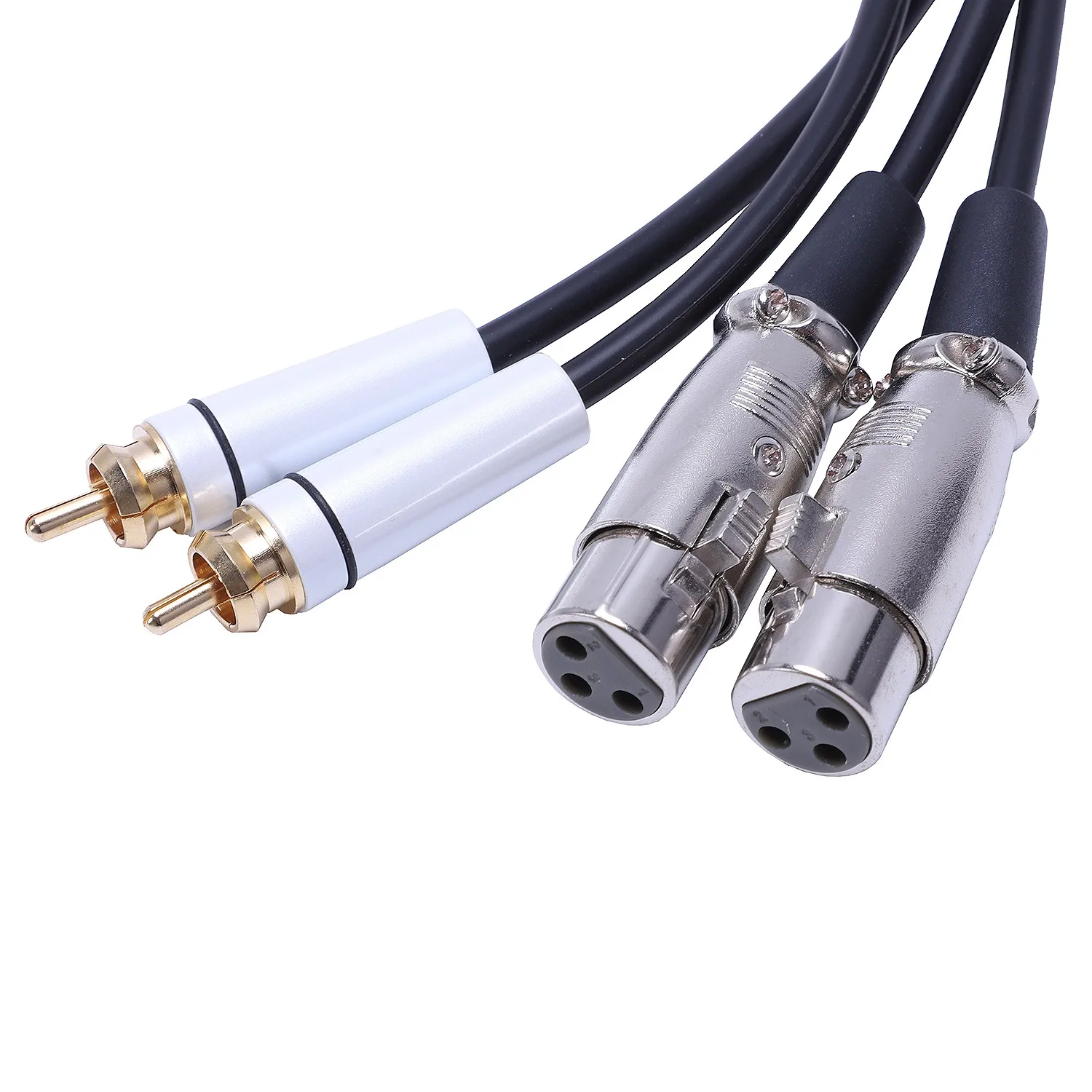 OPQ Dual Female XLR to RCA кабель сверхмощный 2 Male патч HIFI стерео аудио подключение микрофон