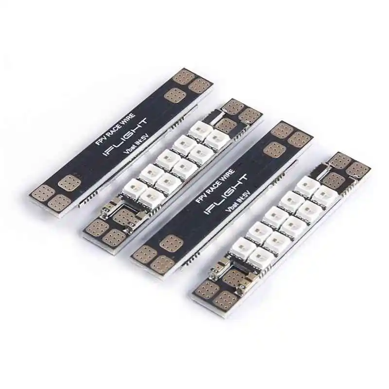 4 шт. IFlight 5V PDB Светодиодная лента 10 бит WS2812B RGB3535 яркая Настройка для контроллера