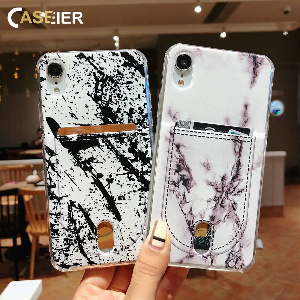 CASEIER мягкие мраморные чехлы для телефонов iPhone X Xr Xs 6 6s 7 8 Plus силиконовый чехол карт