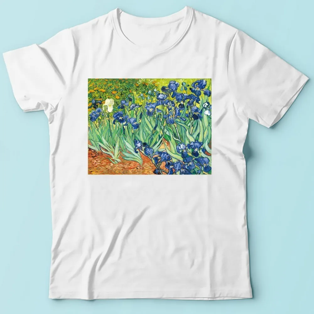 Vincent van Gogh Irises футболка для художника homme JOLLYPEACH брендовая новая белая Повседневная