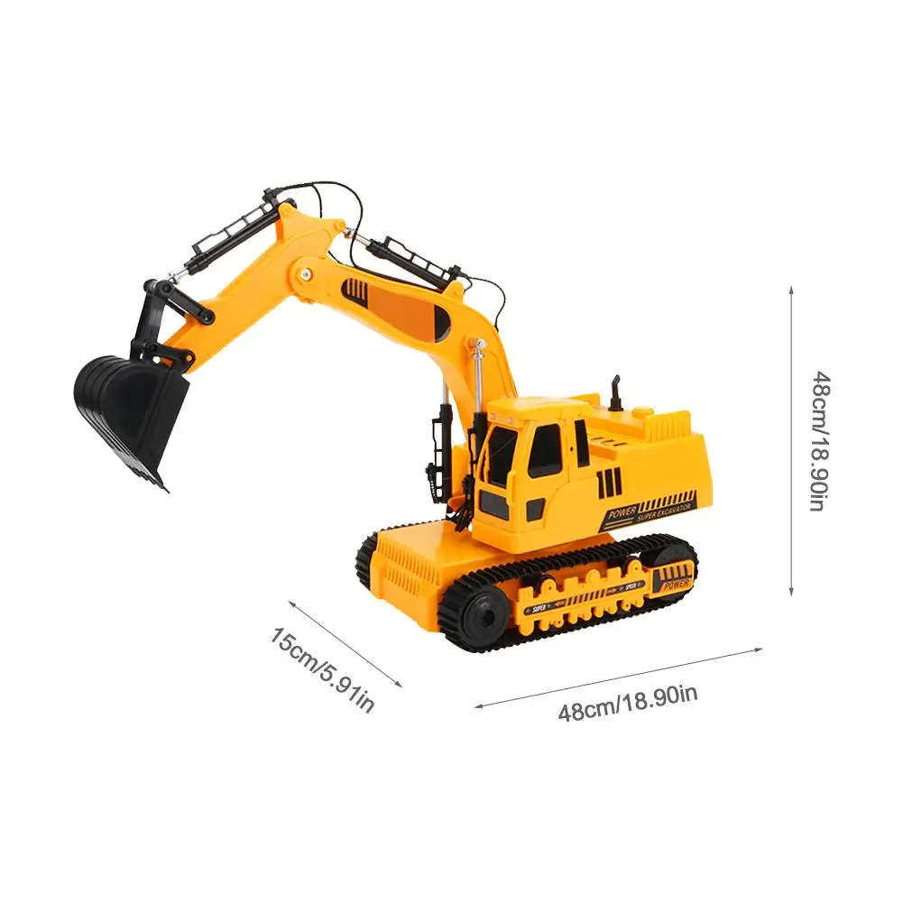 

Remote Control Truck 12 Channel 680degree Rotation Alloy RC Excavator Construction Vehicle Toy with Sound Light Effect Truck