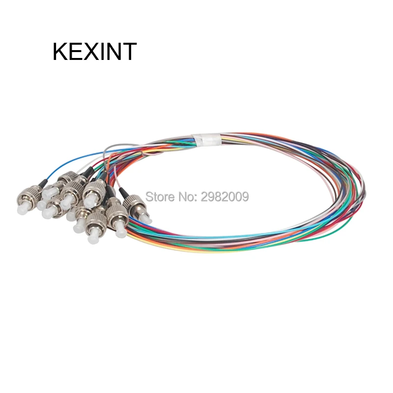 KEXINT пачка Pigtail 12 цветов FC/UPC SM 0 9 LSZH/PVC G657A1 G657A2 1 5 M SM: 9/125 мм: 50/125/10 шт.|Оптоволоконное