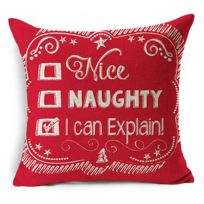 

Christmas Series Pillow Case Cotton Linen Pillow Cushion CaseThrow Home Home Linen Cushion Case Pillowcase