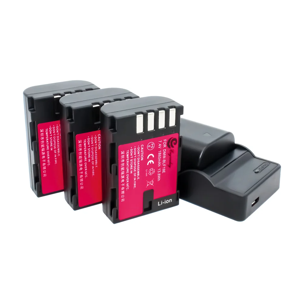 4x DMW BLF19 BLF19e батарея + USB зарядное устройство для Panasonic Lumix GH3 GH4 GH5|Цифровые