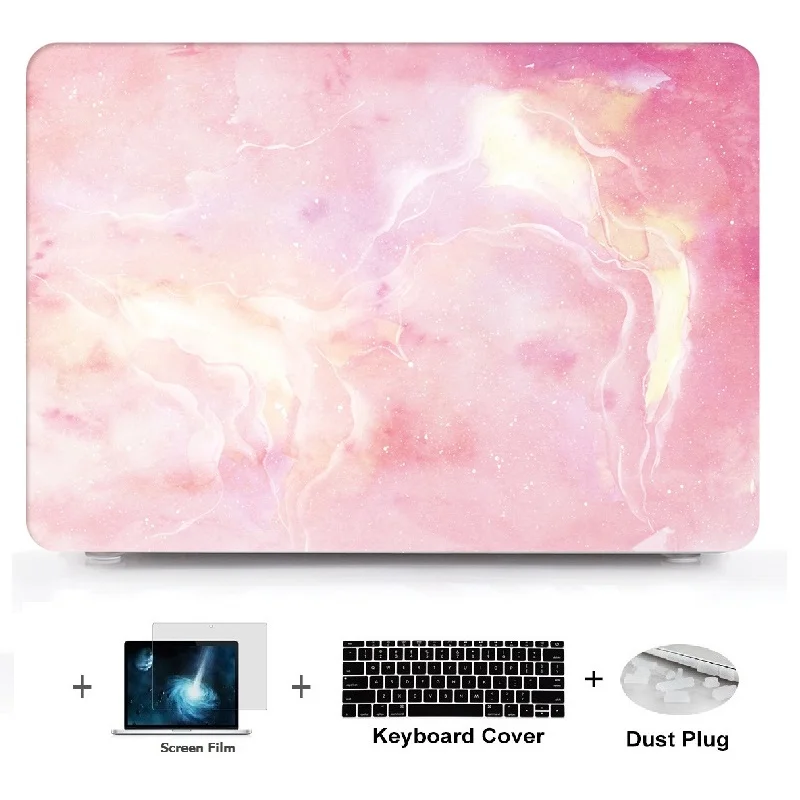 Мраморный чехол для планшета с цветной печатью жесткий Macbook Air 11 13 Pro Retina12 15 дюймов