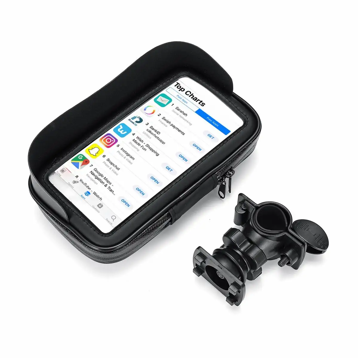 Waterproof 5.5 inch Universal Bicycle Bike Phone Holder Case PU Motorcycle Handlebar Mount Stand Bracket For Samsung iPhone|Подставка для