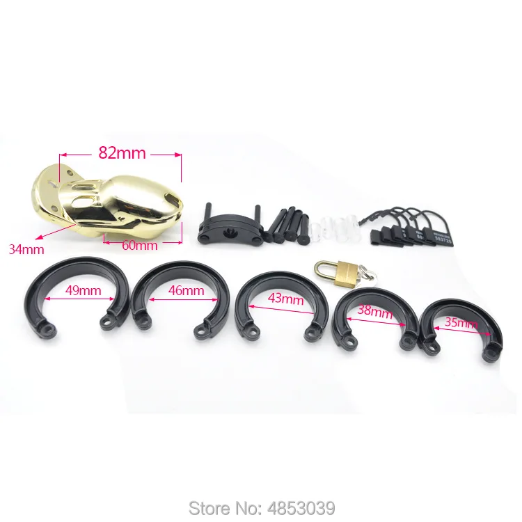 5 Размеры кольцо для мужского пениса Чехол целомудрие клетки игрушки мужчин пояс