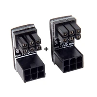 atx 6pin female to 6pin male 180 degree angledpower adapter for desktops graphics card