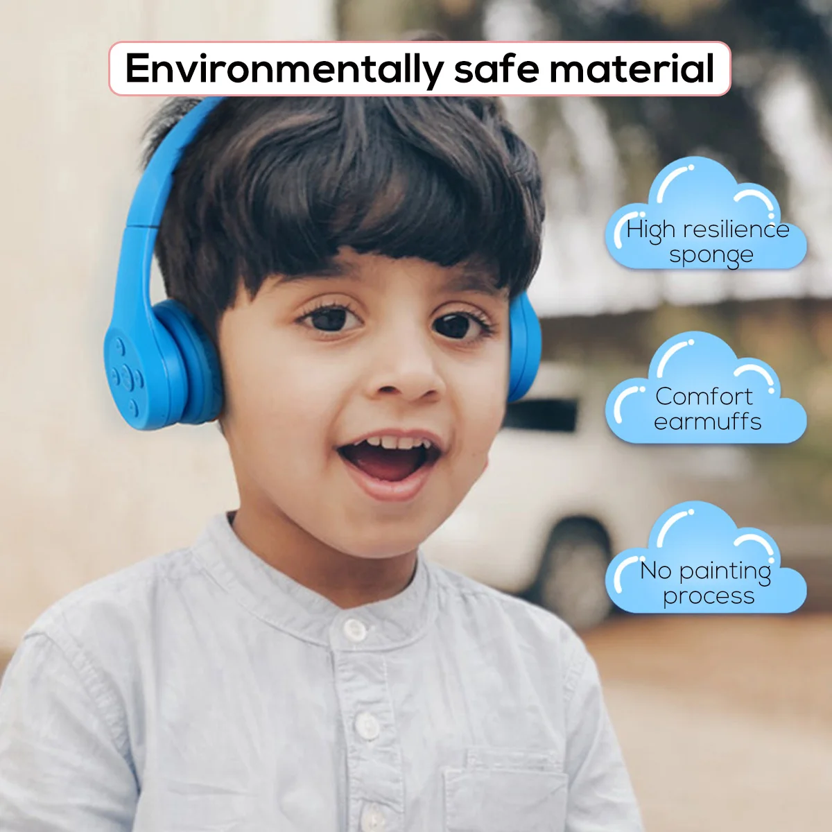 Портативные беспроводные наушники bluetooth для детей складные детские Накладные с