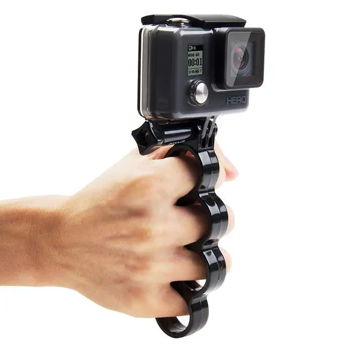 Ручной пять пальцев кольцо автоспуска полюс для Go Pro черный аксессуары|Чехлы