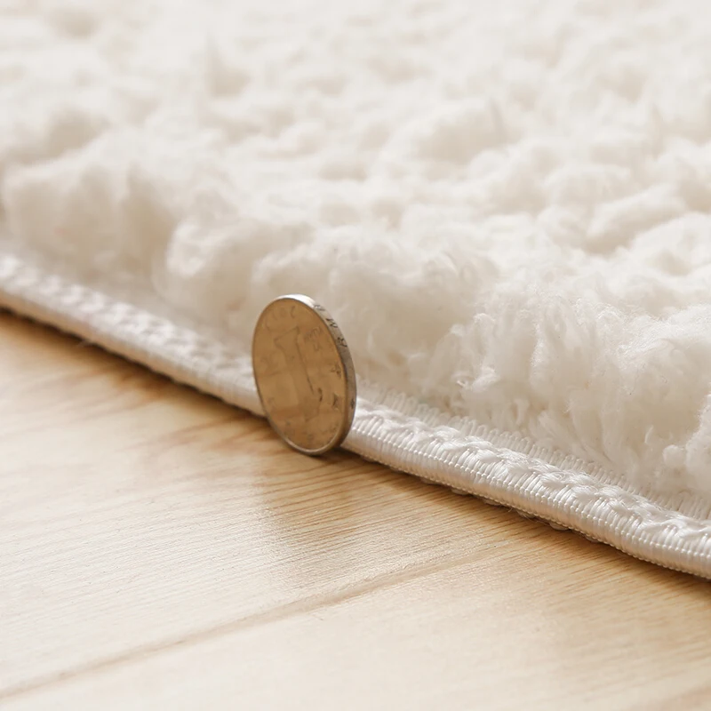 

Living Room Rug Area Solid Carpet Fluffy Soft Home Decor White Plush Carpet Bedroom Carpet Kitchen Floor Mats White Rug Tapete