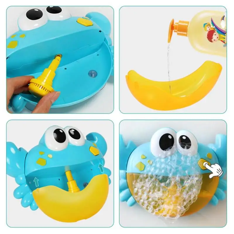 Bubble Crab Baby Bath Toy Blue Funny Maker Ванна мыльница игрушки революционное творчество