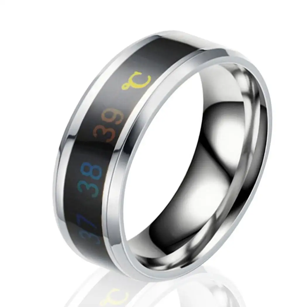 New Unisex Fashion Casual Feel Temperature Jewelry Charm Wedding Ring None Silver Golden | Украшения и аксессуары
