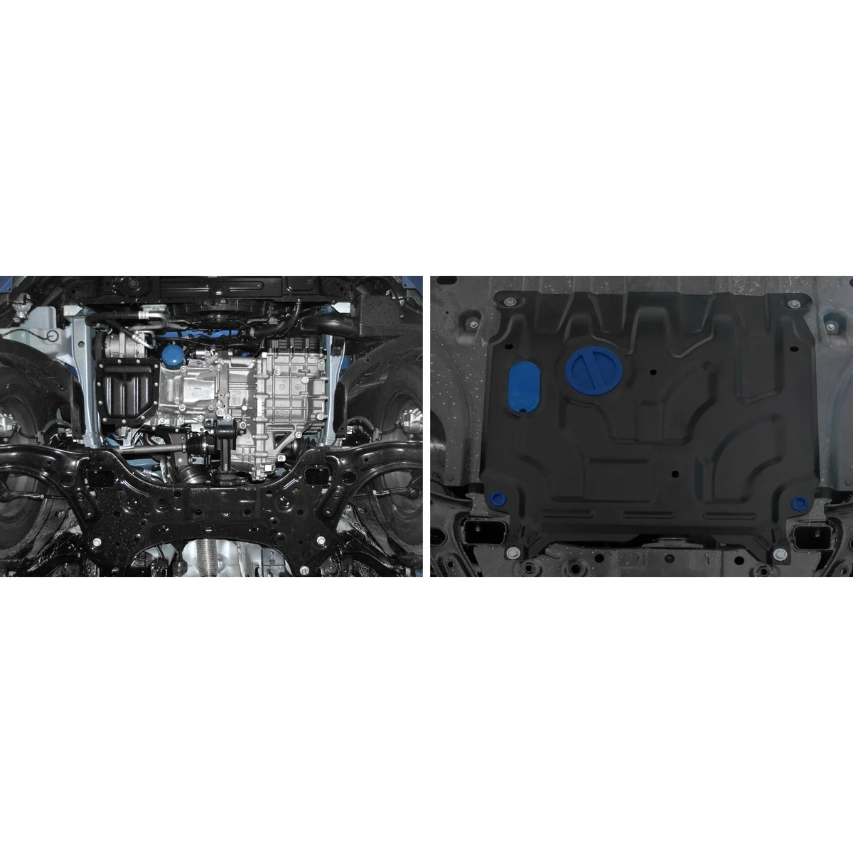 Защита картера и КПП Rival 111.2369.1 (для Hyundai Solaris (V 1.4 1.6) 2017 н.в./Kia Rio (X Line) н.в. крепеж в