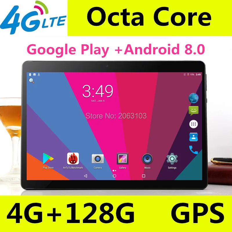 Android 8 0 GPS планшет 10 дюймов Восьмиядерный 3G 4G FDD LTE телефонный звонок 4 Гб RAM 128 ГБ ROM