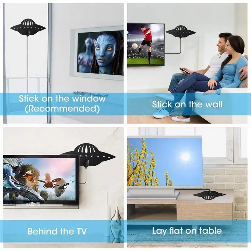 Цифровая ТВ антенна UFO 100 Mile 4K 1080P для DVB T TV радиус HDTV Freeview антенный спутниковый