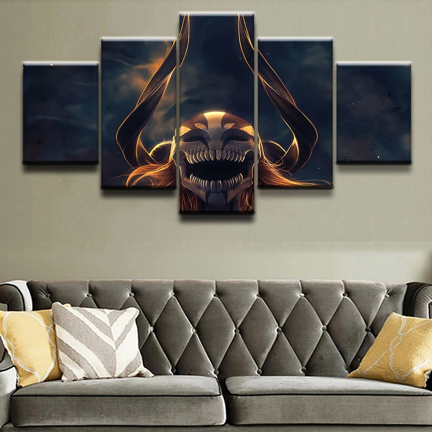 Модульная Wall Art плакат домашний декор Печать на холсте картина Спальня 5 шт. аниме