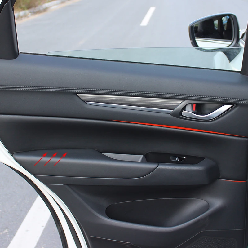 

Microfiber Leather Interior Car Styling Door Panel Covers Trim For Mazda CX-5 2017 2018