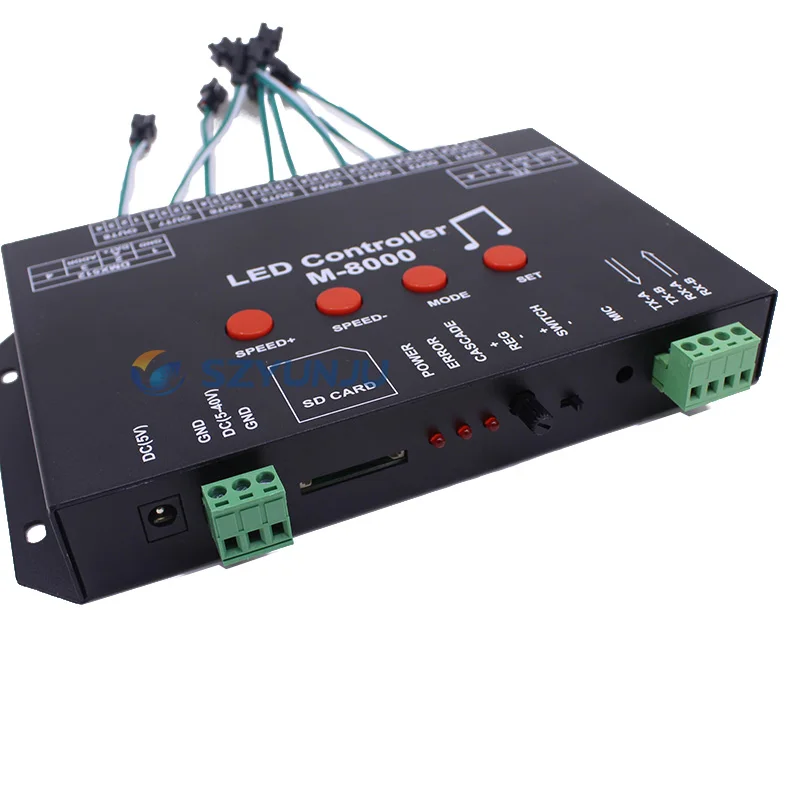 

WS2812 Controller Led Music Controller M-8000 Prograble 8096 Pixel RGB Controller for WS2812B WS2801 SK6812 Led Strip Module