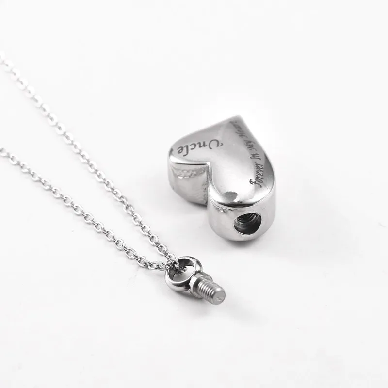 RIR Uncle Forever In My Heart Cremation Jewelry Keepsake Memorial Urn Necklace With Free Filling Kit Stainless Steel | Украшения и
