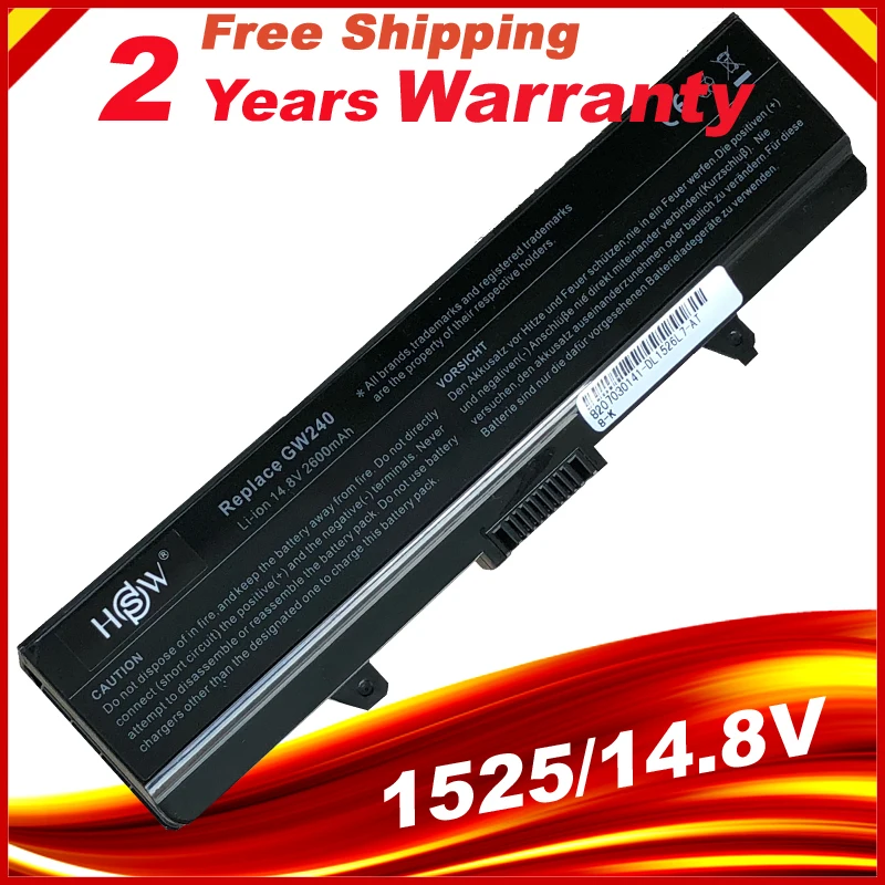 Аккумуляторная батарея 14 8 в для Dell Inspiron 1525 1526 1545 GW240 312 0625 RN873 X284G XR697|Аккумуляторы