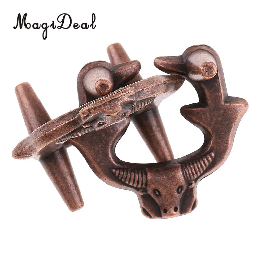 MagiDeal Bull Lock Puzzle Classic Metal Brain Teaser IQ EQ Test Intelligence Toy for Adults Children Kids Gift | Игрушки и хобби