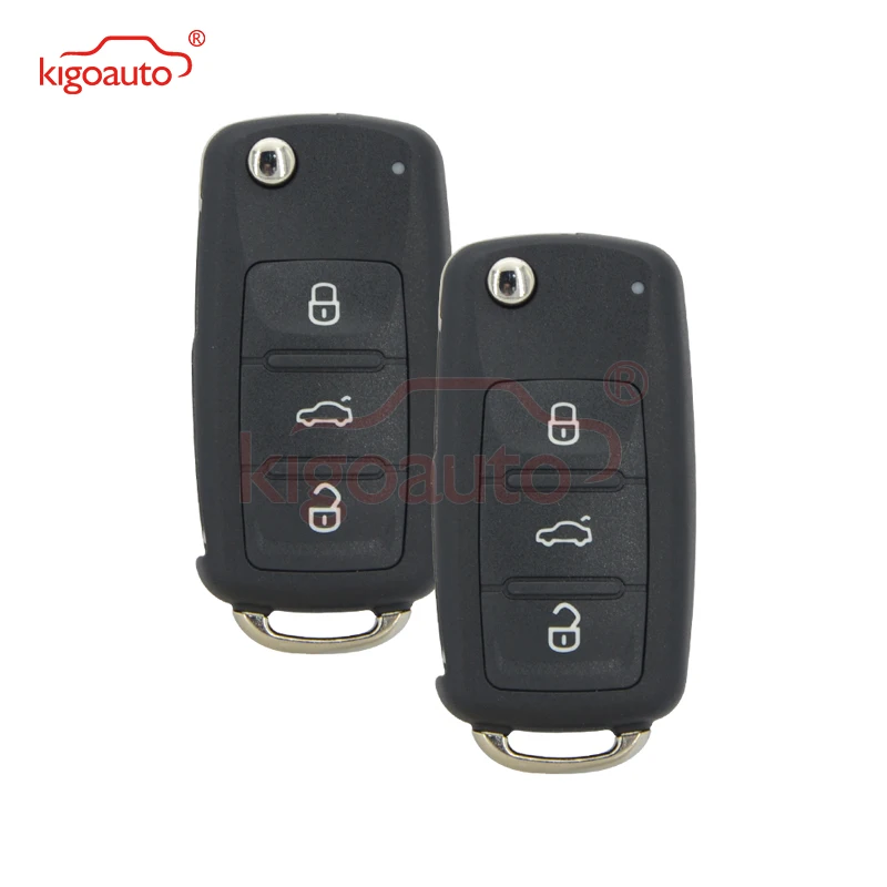 

Kigoauto 2pcs folding Remote key shell 3 button HU66 5K0 837 202 AD for Volkswagen Passat Polo Golf Jetta Beetle Tiguan 2012
