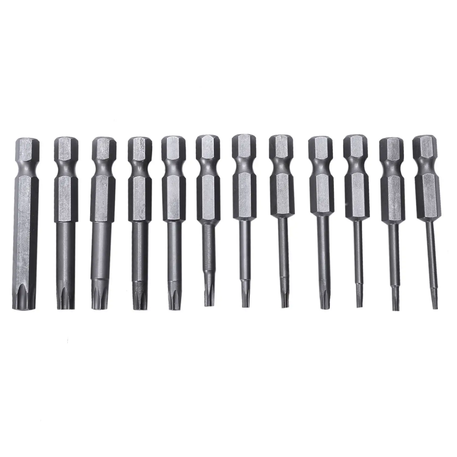 JFBL Hot 12Pcs Electric Tamper Torx Socket Screwdriver Bit Tool Set 1/4 inch 6.3mm | Инструменты
