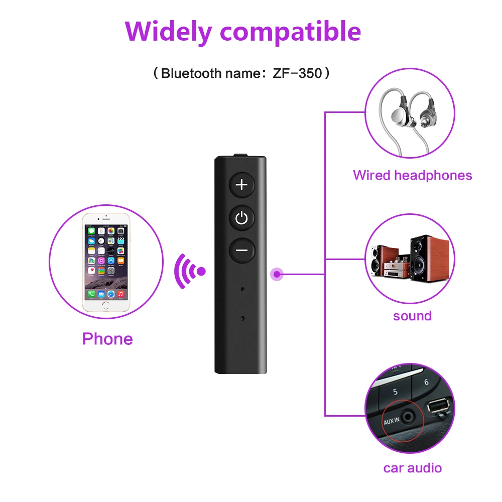 Беспроводной Bluetooth-приемник V4.2 мини-аудиопередатчик разъем Aux 3 5 мм музыкальный