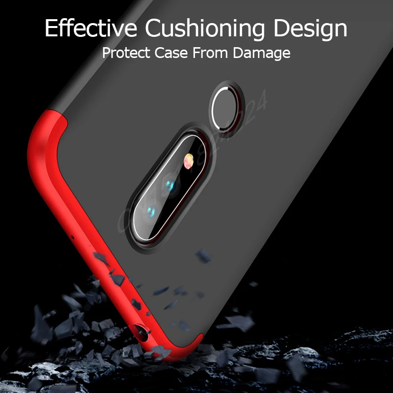 306 Full Phone Cases For Nokia 6.1 Plus Case Matte Back Cover X6 2018 TA-1099 5.8inch Bumper Shell |