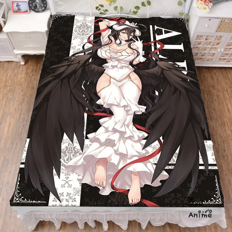 

Japanese Anime Overlord Albedo Printed Bed sheets 120*200cm 150*200cm Bedsheet otaku Bed sheet