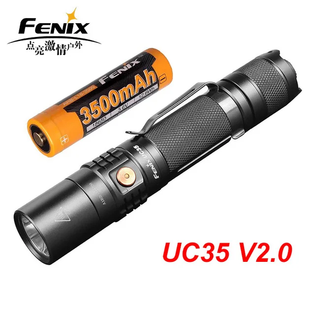 2018 Новый UC35 V2.0 1000 люмен Перезаряжаемые тактический фонарик СВЕТОДИОДНЫЙ Micro USB