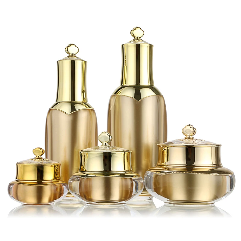 

5 size empty Cream bottle Crown shape Plastic Refillable Makeup Jar Pot Travel Cream Lotion Cosmetic Container M02399