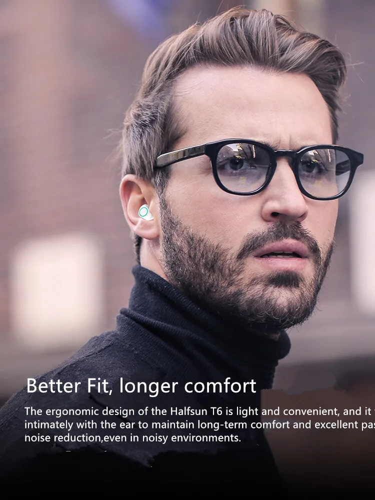 Bluetooth наушники беспроводные с сенсорным управлением зарядный чехол для iPhone Android