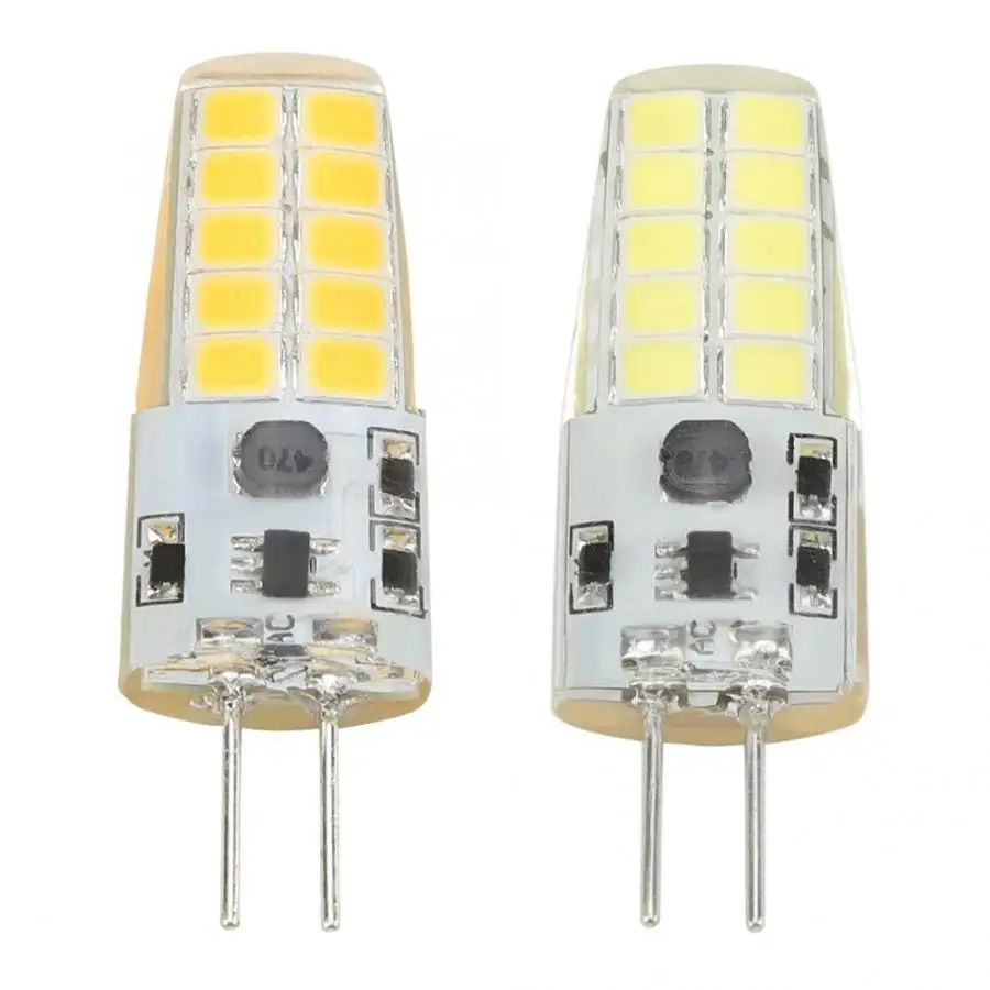 Светодиодная лампа G4 Crystal 3 Вт COB Corn Silicone SMD2835 AC/DC12V 18 15 12 9 6 Вт|Светодиодные лампы и